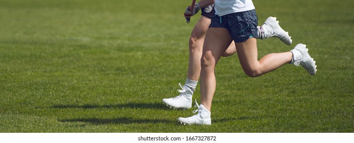 Women's Lacrosse Player On The Field