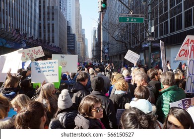 Women's March & Anti Trump Protest in NYC, January 21, 2017