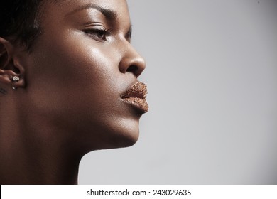 Women's Profile With A Sugar Lips