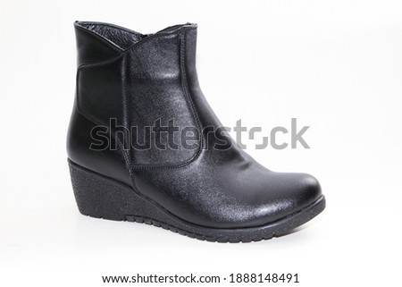 Women's shoes. Classic daily wear. On a white background.
Side view.