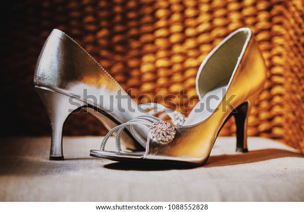 silver colour shoes womens