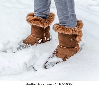 Womens Shoes Snow Stock Photo 1010510068 | Shutterstock