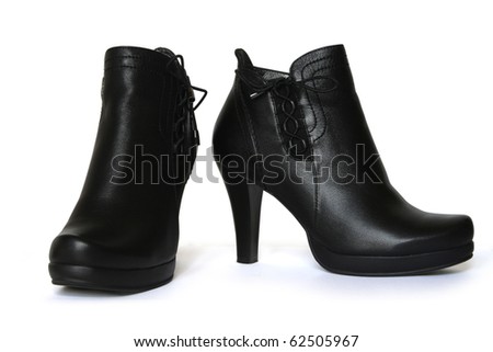 Women's stylish boots with lacing.