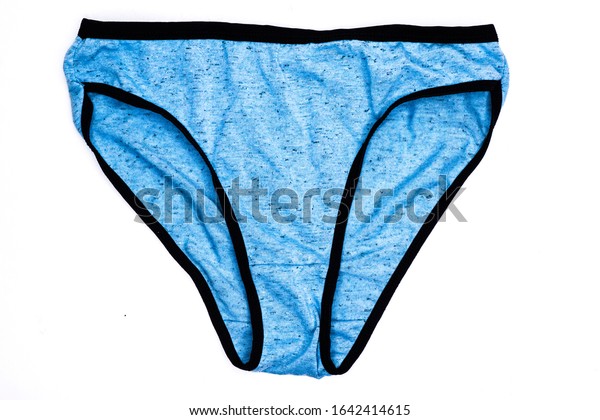 Womens Underpants Color Blue Closeup White Stock Photo (Edit Now ...