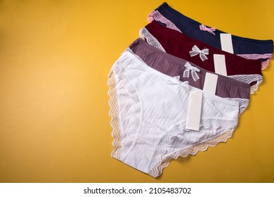 Women's underwear. Colored panties with a bow