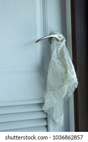 Womens Underwear On Bed Hang Up The Bathroom Door