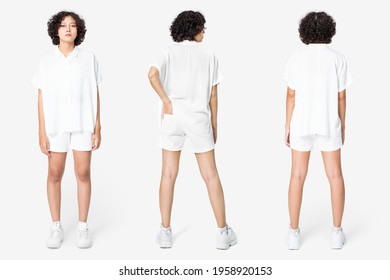 Women's White Blouse And Shorts Street Fashion