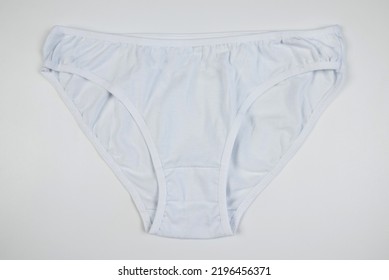 Women's White Briefs On A White Background