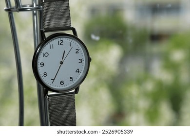 Women's wristwatch . Close-up. On a blurred background. - Powered by Shutterstock