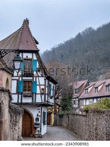 Wonderful architecture of Alsace village in France