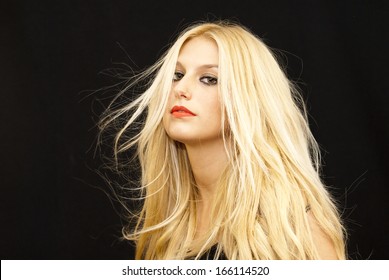 Blonde Hair On Black Images Stock Photos Vectors Shutterstock