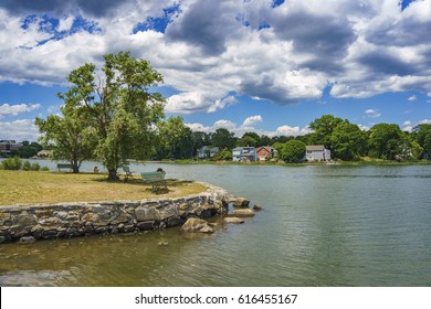 The Wonderful Cove Island Park At Stamford, A City In Fairfield County, Connecticut, United States Of America.