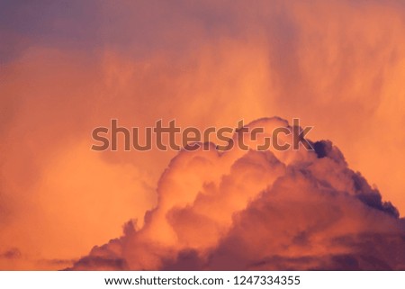 Wonderful dramatic clouds and sky background. Colorful nature landscape scene with cloudy skies at sunset 