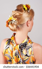 wonderful hairstyle with flowers