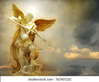 Wonderful image of a statue of St. Michael the Archangel