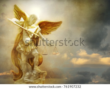 Wonderful image of a statue of St. Michael the Archangel