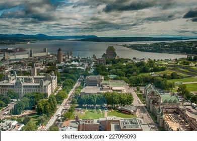 Wonderful Medieval Architecture Of Quebec City, Canada.