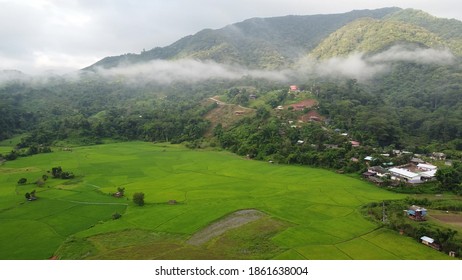 Wonderful Mountain Range With Morning Fog At Ban Sapan In Nan Province, THAILAND.