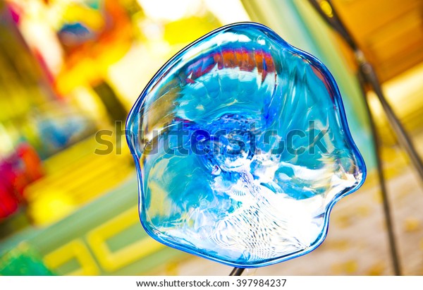 Wonderful Piece Blue Murano Glass Italy Stock Photo Edit Now