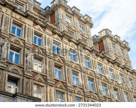 wonderful sample of a cubism building using geometrical shapes in Prague Czech Republic