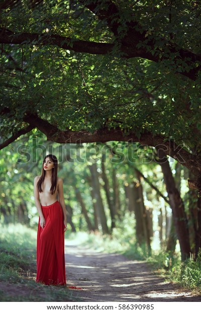 Wonderful Sexy Fashion Model Naked Walking Stock Photo Shutterstock