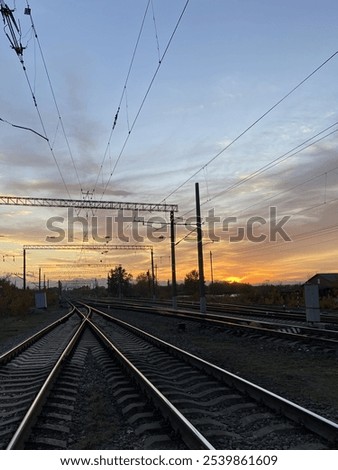 Similar – Rails in the countryside