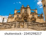 Wonderful  view of  the Cathedral of Jerez de la Frontera,  city in the province of Cadiz in the community of Andalusia, in southwestern Spain. Jerez, Cadiz, Spain