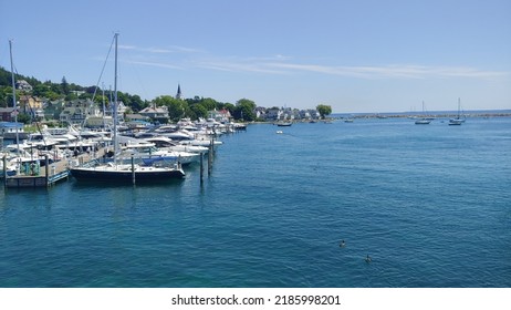 Wonderful View Of Mackinaw Island Marina