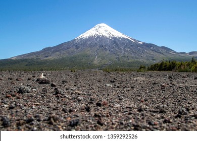 Wonderful Volcano Osorno In Vicente Pérez Rosales National Park, Chile