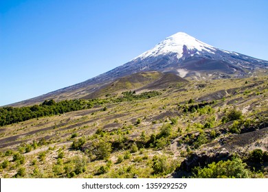 Wonderful Volcano Osorno In Vicente Pérez Rosales National Park, Chile