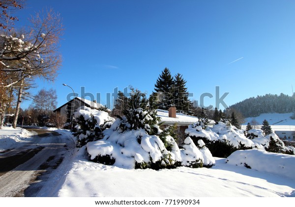 Wonderful Winter Landscape Le Locle Switzerland Stock Photo Edit Now