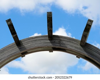 Wood Awning Over Deck In Miami Beach, Florida