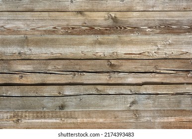 Wood Background From Barn, Rustic Rough Wooden Planks, Old Farm Wall With Cracks And Woodgrain. Vintage Wood Boards With Nature Texture, Color And Pattern. Dry Weathered Knotted Timber Wallpaper.