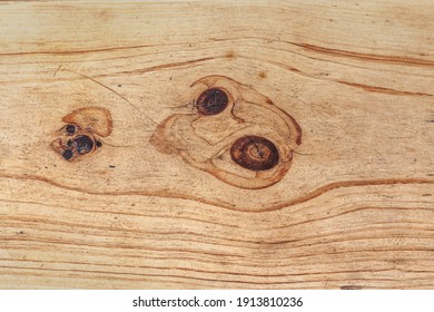 Wood Background. High Resolution Image Of Light Wood Grain Texture With Knots.