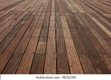 Wood Background - Perspective Wooden Floor