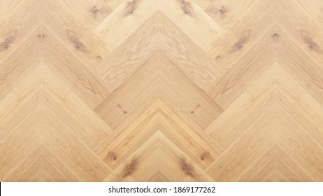 Wood Background - Top View Of Wooden Solid Wood Flooring Parquet Laminate Brushed Oak Country House Floorboard Bright Herringbones Fish Bone	
