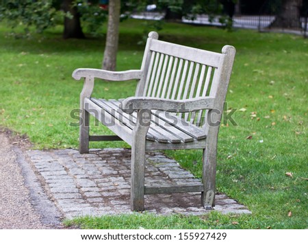 Similar – Image, Stock Photo Garden bench on a wooden fence