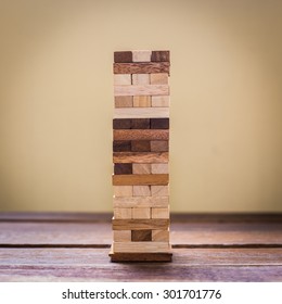 Wood Block Tower Game For Children