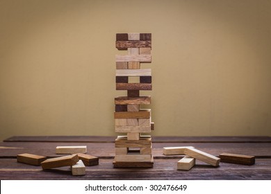 Wood Block Tower Game For Children