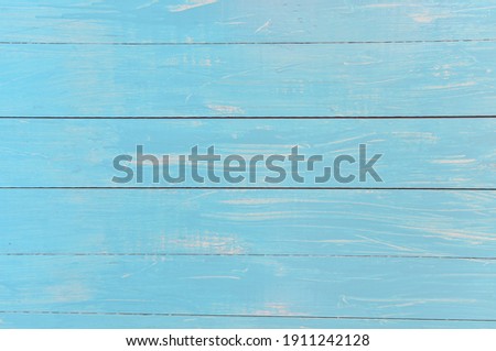Wood Blue background, Empty​ Wall​ Plank, Old wooden floor free space well use for editing text present or products