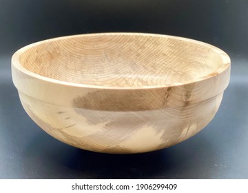 Wood Bowl Maple With Rim