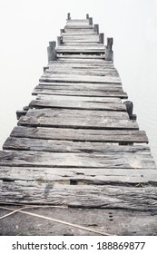 Wood Bridge On White Background