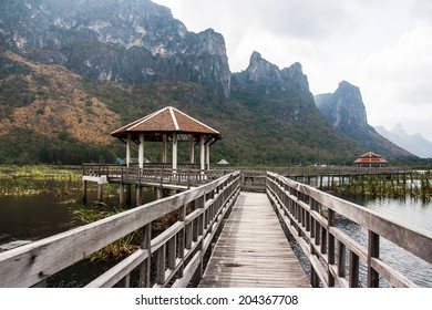 wood bridge , Sam Roi Yod National Park Thailand - Shutterstock ID 204367708