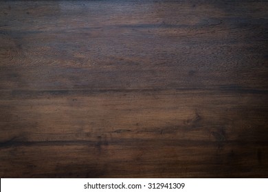 wood brown grain texture, dark wall background, top view of wooden table - Shutterstock ID 312941309