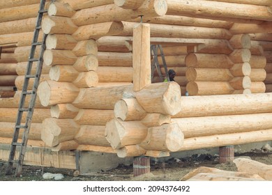 Wood cabin or mountain chalet house. Log home cabin offers a great place to rest in an amazing atmosphere. eco-friendly log cabin sustainable living is easier when we live close to nature - Powered by Shutterstock