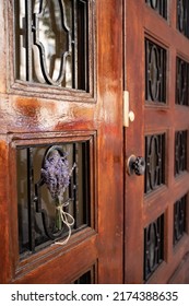 Wood Carved Door. A Beautiful Old Wooden Door. Old Doors, Fragments Of Old Doors, Texture Of Old Wooden Doors. 