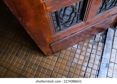 Wood Carved Door. A Beautiful Old Wooden Door. Old Doors, Fragments Of Old Doors, Texture Of Old Wooden Doors. 