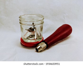 Wood Carving Knife With Glass Jar And Blades