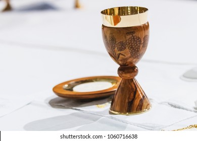 Wood Chalice And Pyx.