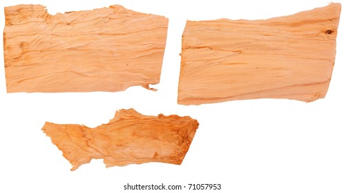 Wood Chips Isolated On Background